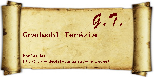 Gradwohl Terézia névjegykártya